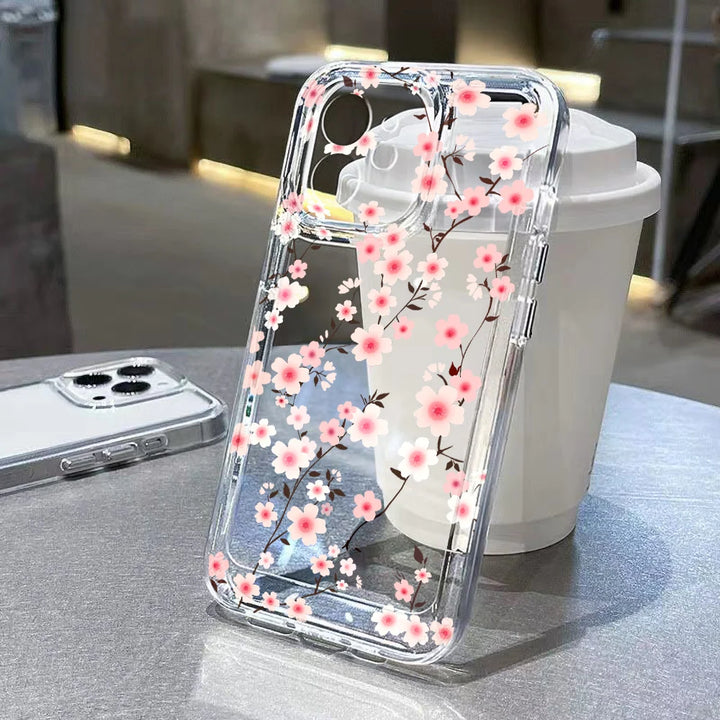 Flower Clear Case For Samsung A55 A54 5G A15 A53 A52 A33 A34 A35 A25 A32 A14 A71 A72 S23 Plus S22 S21 S20 FE Soft Silicone Cover