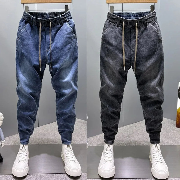 Casual Gradient Gray Jeans Men Fashion Loose Hip Hop Harem Pants  Fall Youth Outdoor Joggers Male Trousers Designer Streetwear