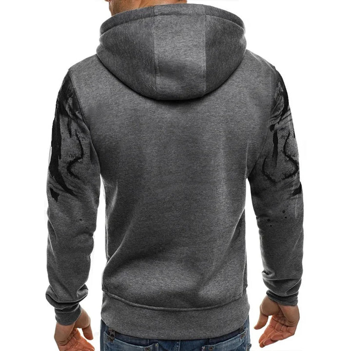 Gradient Print Men's Pullover Hooded Sweatshirt Spring Autumn Daily Fitness Sportswear Fashion Casual Hoodies Loose Clothing