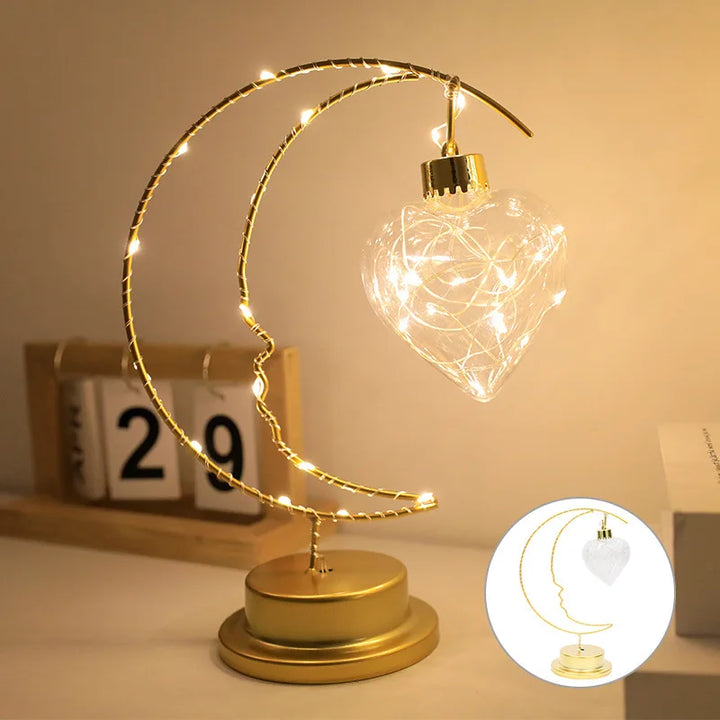 LED Night Lamp – Star & Moon Indoor Ornament