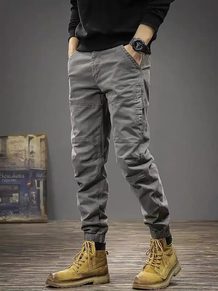 Grey Men's Cargo Pants Multipockets Black Male Trousers Multi Pocket Slim Techwear Harajuku Korean Style Cotton Nylon Y2k Luxury