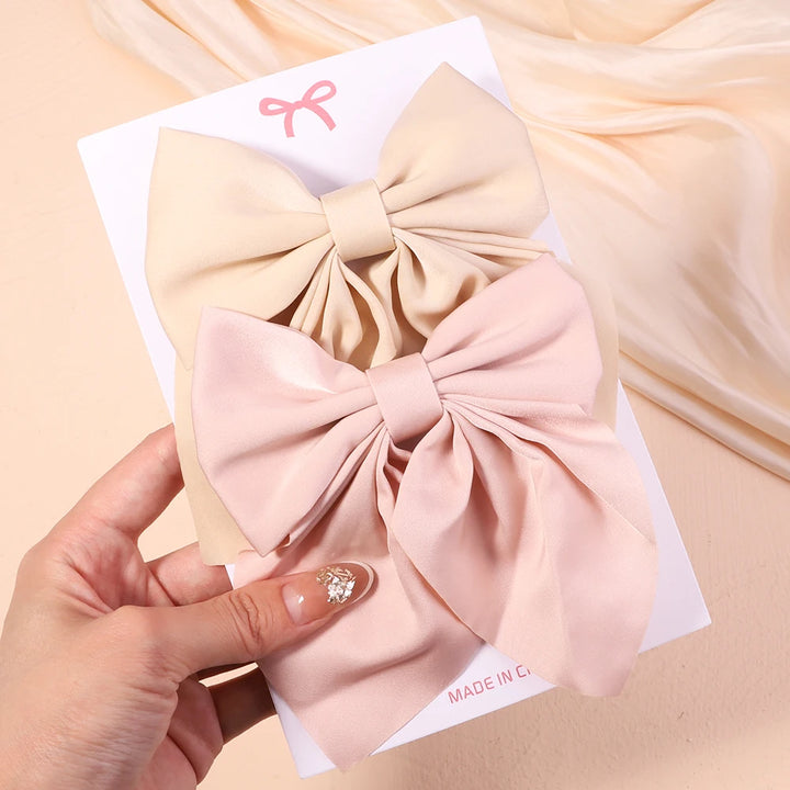 Sweet Print Bow Hair Clips – Summer Accessories