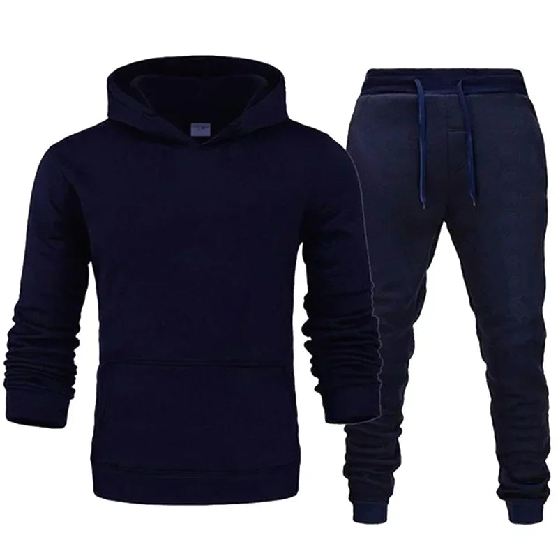 Basic Sweatshirt Hoodies & Pants Set