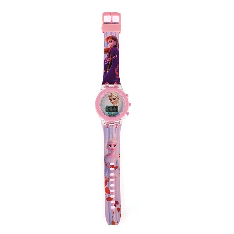 Flash Light Spiderman Kids Watch - Cartoon Character Timepiece