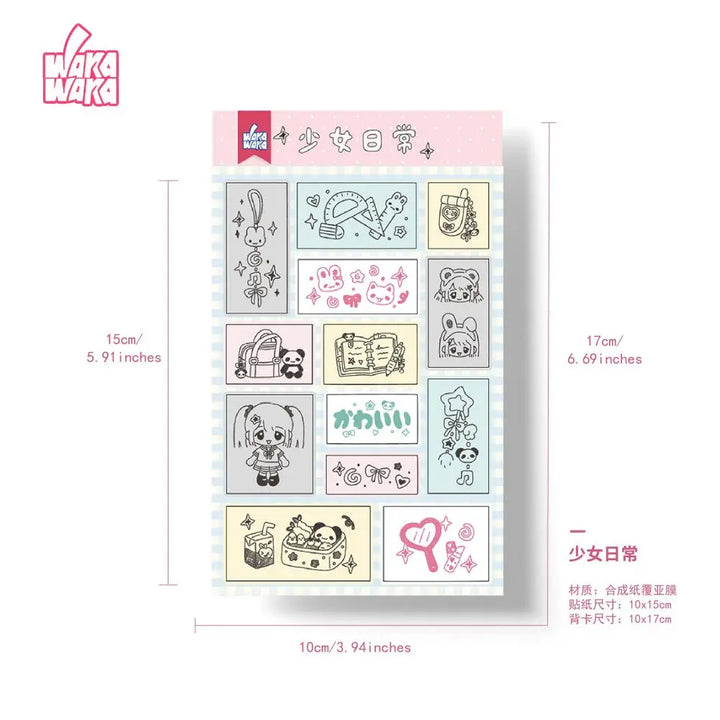 Kawaii Animal Deco Sticker Sheet