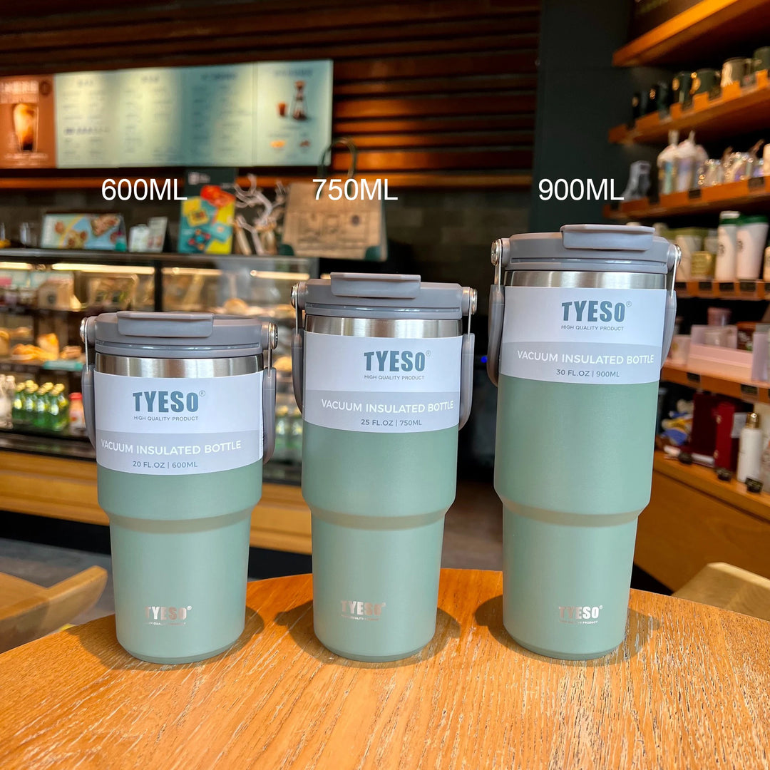 Tyeso Coffee Cup Stainless Steel Thermos Bottle Double-layer Insulation Cold And Hot Travel Mug Vacuum Flask Car Water Bottle