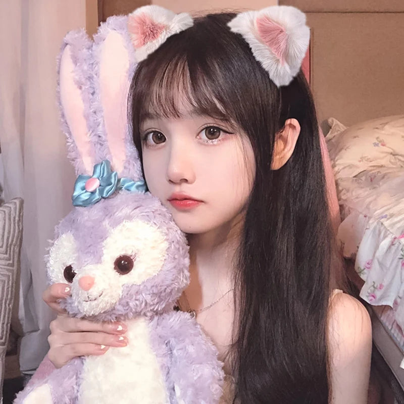 Fluffy Cat Ear Hairpin - Sweet Style Bangs Clip