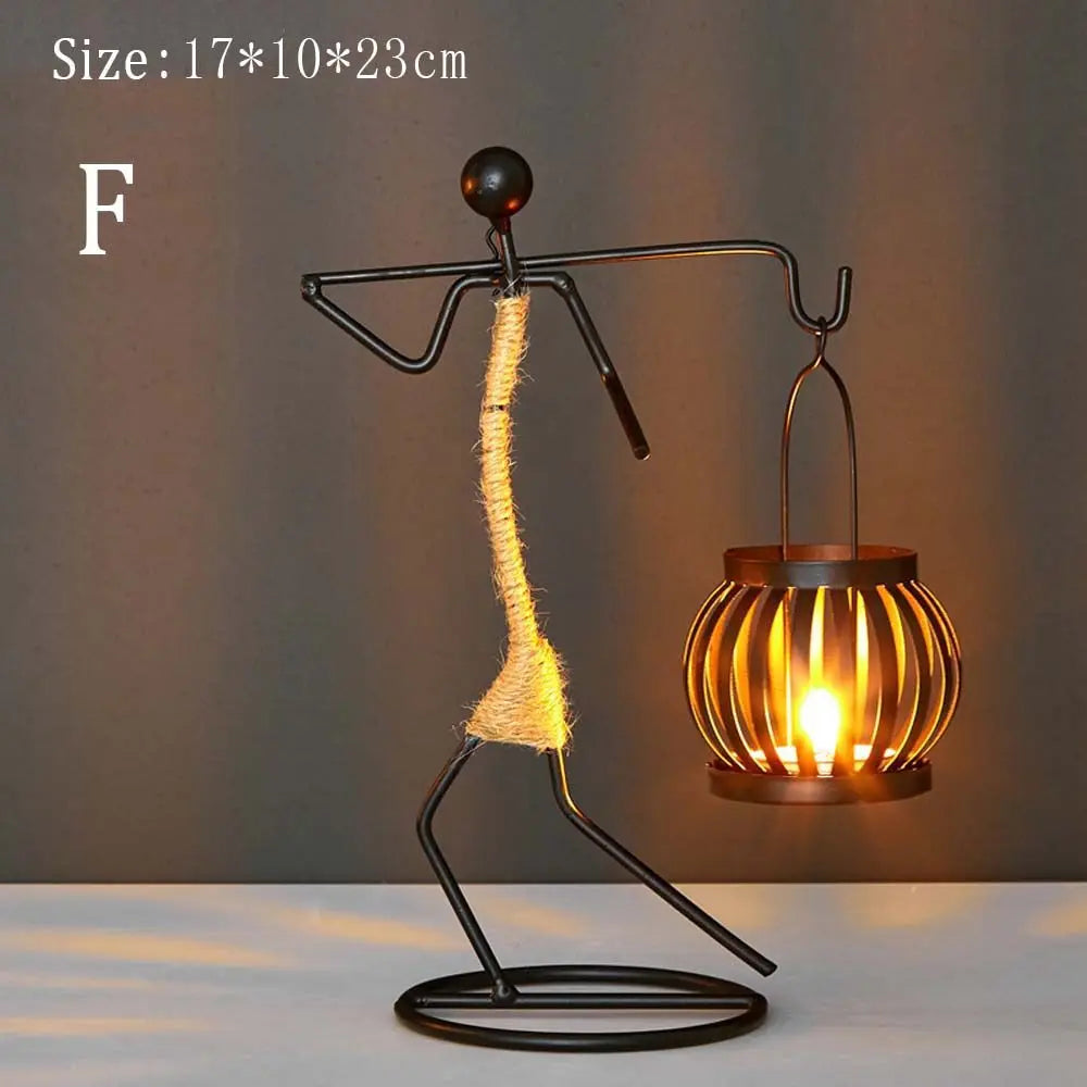 Abstract Iron Candle Holder