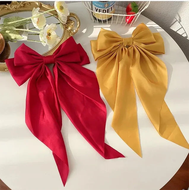 Elegant Bow Ribbon Hair Clip – Satin Bowknot Hairpin