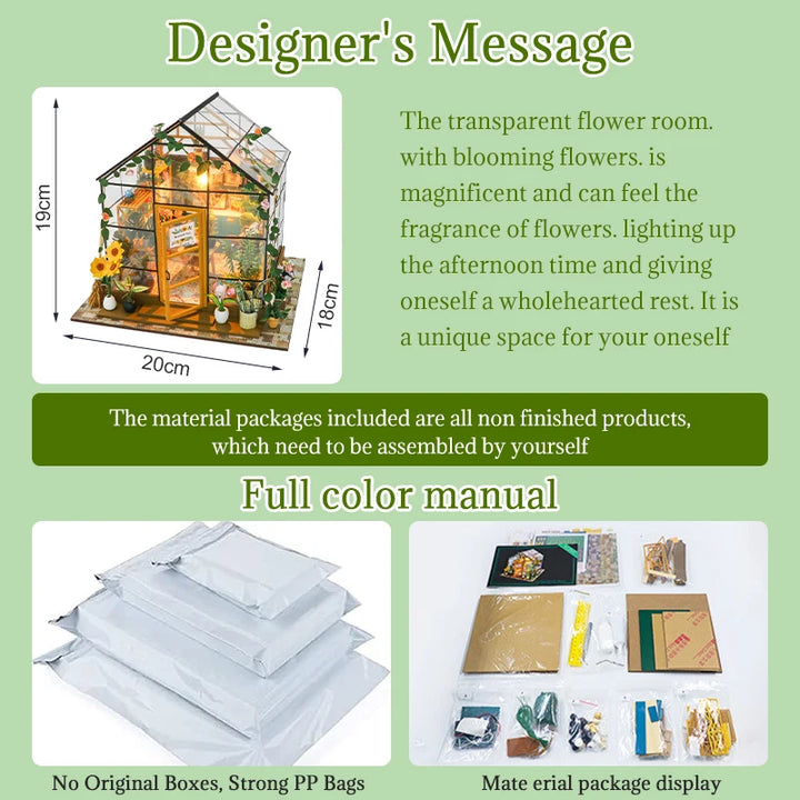 DIY Mini Flower Dollhouse Kit