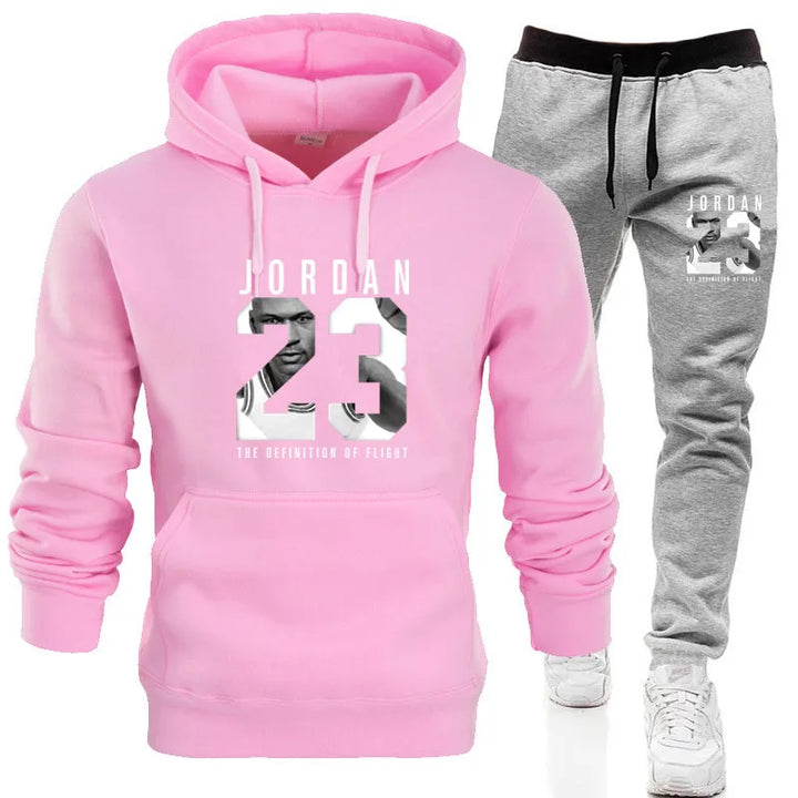 New Men's Sets Spring Autumn Hoodie and Pants 2 Pieces Casual Tracksuit Male Brand Running Jogging Sportswear Suit