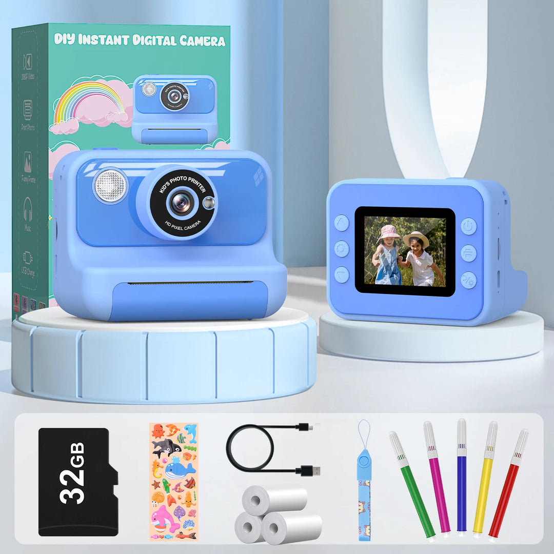 Gofunly Kids Instant Print Camera – 1080P HD Thermal Printing