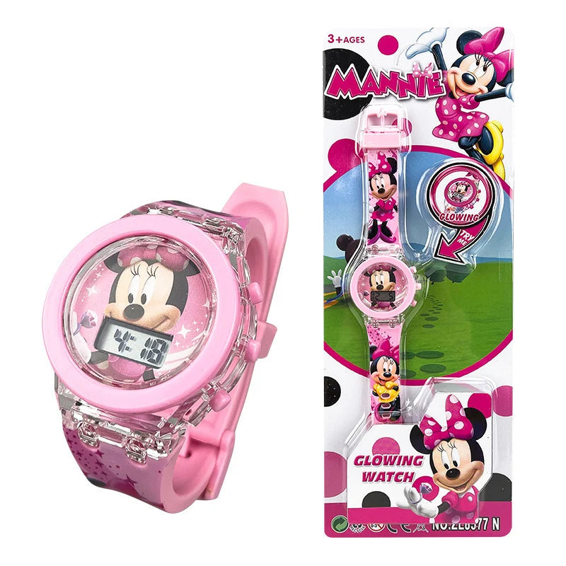 Flash Light Spiderman Kids Watch - Cartoon Character Timepiece