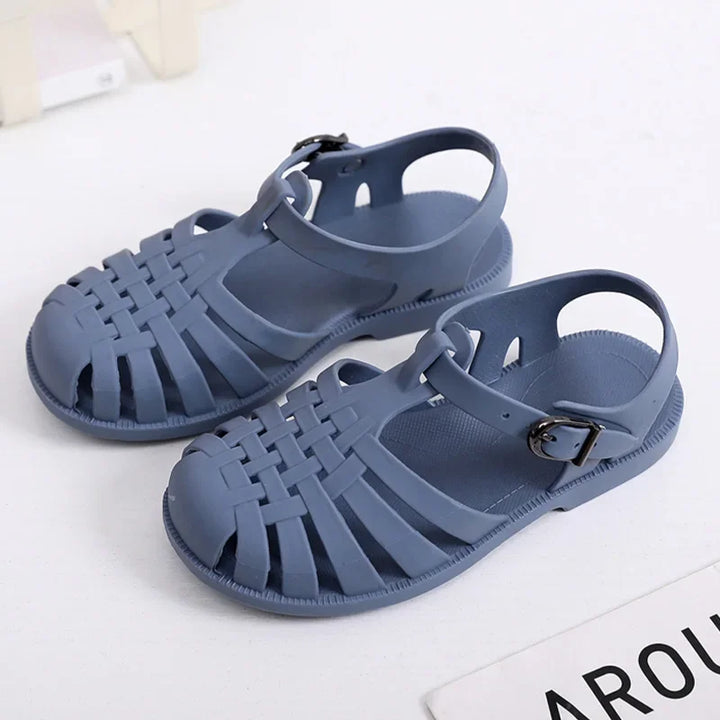 Summer Children Sandals Baby Girls Toddler Soft Non-slip Princess Shoes Kids Candy Jelly Beach Shoes Boys Casual Roman Slippers