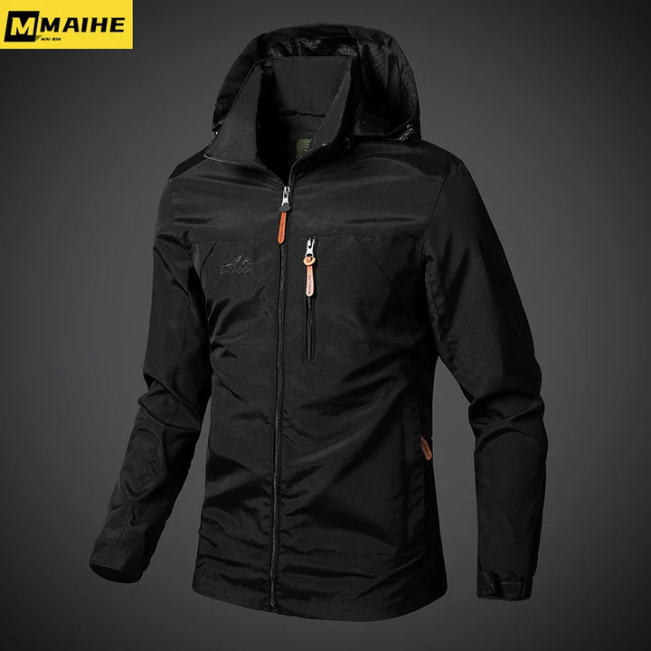 Mens Windbreaker Jackets Waterproof Military Hooded Coat Male New Combat Jackets Men Autumn Outdoor Hiking Biking Bomber Outwear