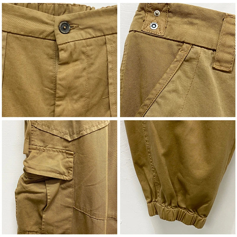 Khaki Harajuku Cargo Joggers