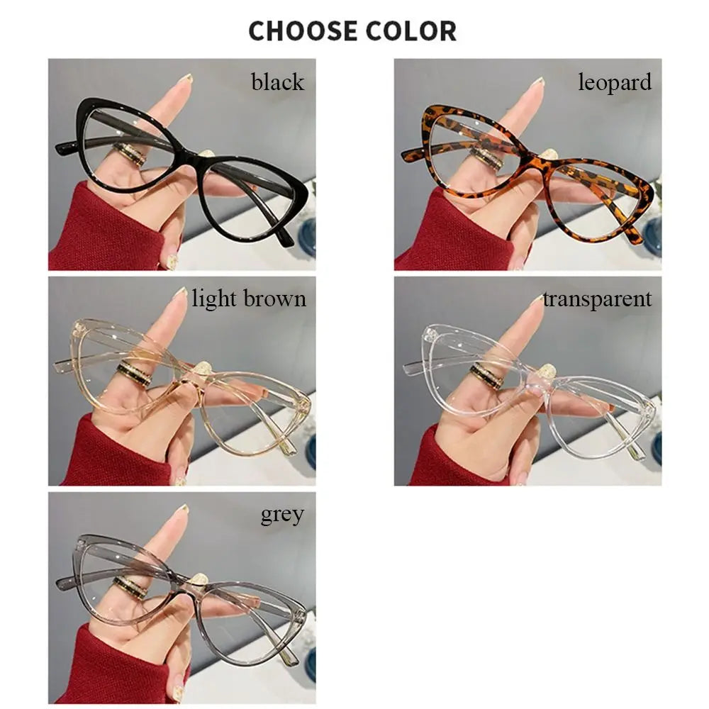 Women Anti Blue Rays Glasses Fashion Cat Eye Computer Goggles Big Frame Eyeglasses Vision Care Blue Light Blocking Eyewear