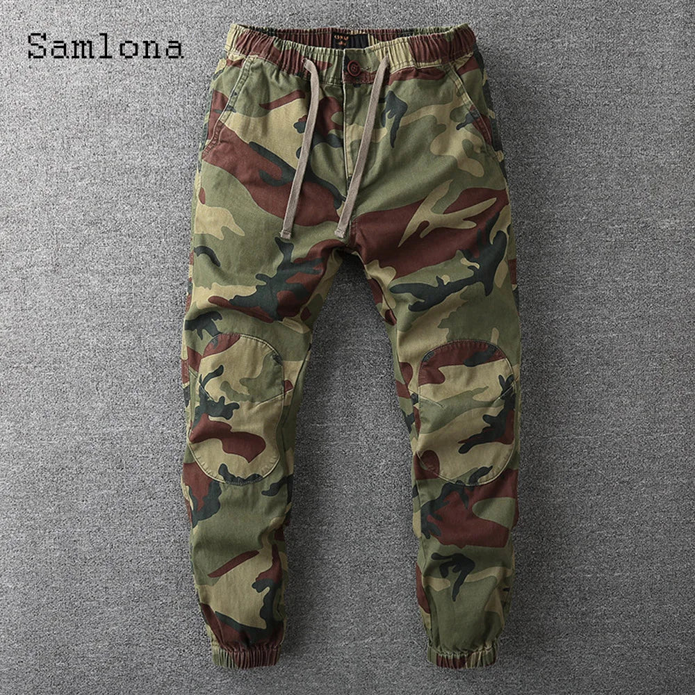 American Style Cargo Pants – Men's Elastic Waist Camo