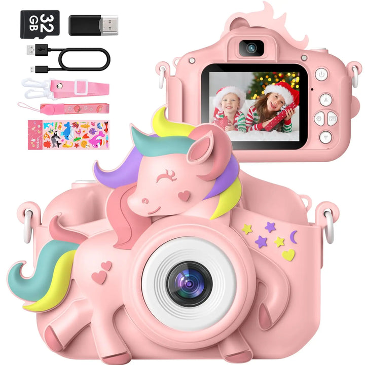 Kids Selfie Camera – 20MP HD 1080P with 32GB Card