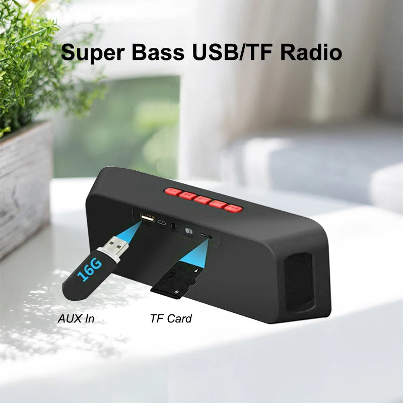 Portable Bluetooth Speaker Wireless Mini Speaker Subwoofer Speaker Smart Speaker TF USB Built-in Mic Dual Bass