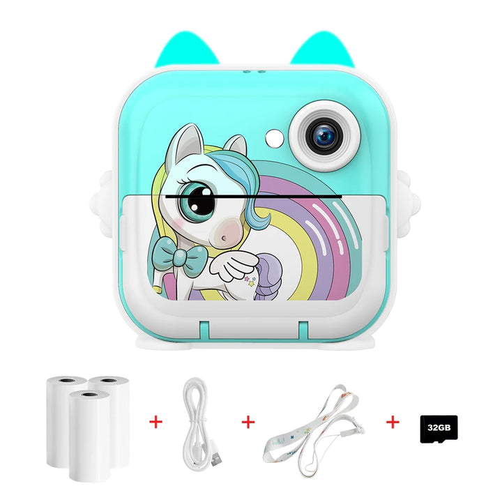 Kids HD Instant Print Camera – Photo & Video with 32GB Card