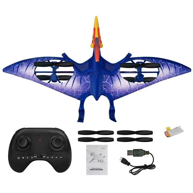 Mini Drone Dinosaur RC Aircraft 2.4G Radio Control Helicopter Pterosaur Dron Plane Children's Flying Toy