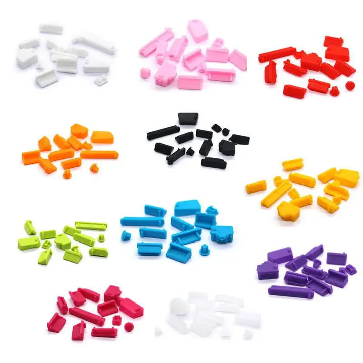 16pcs Universal Port Plug Set – Anti-Dust Silicone Protectors