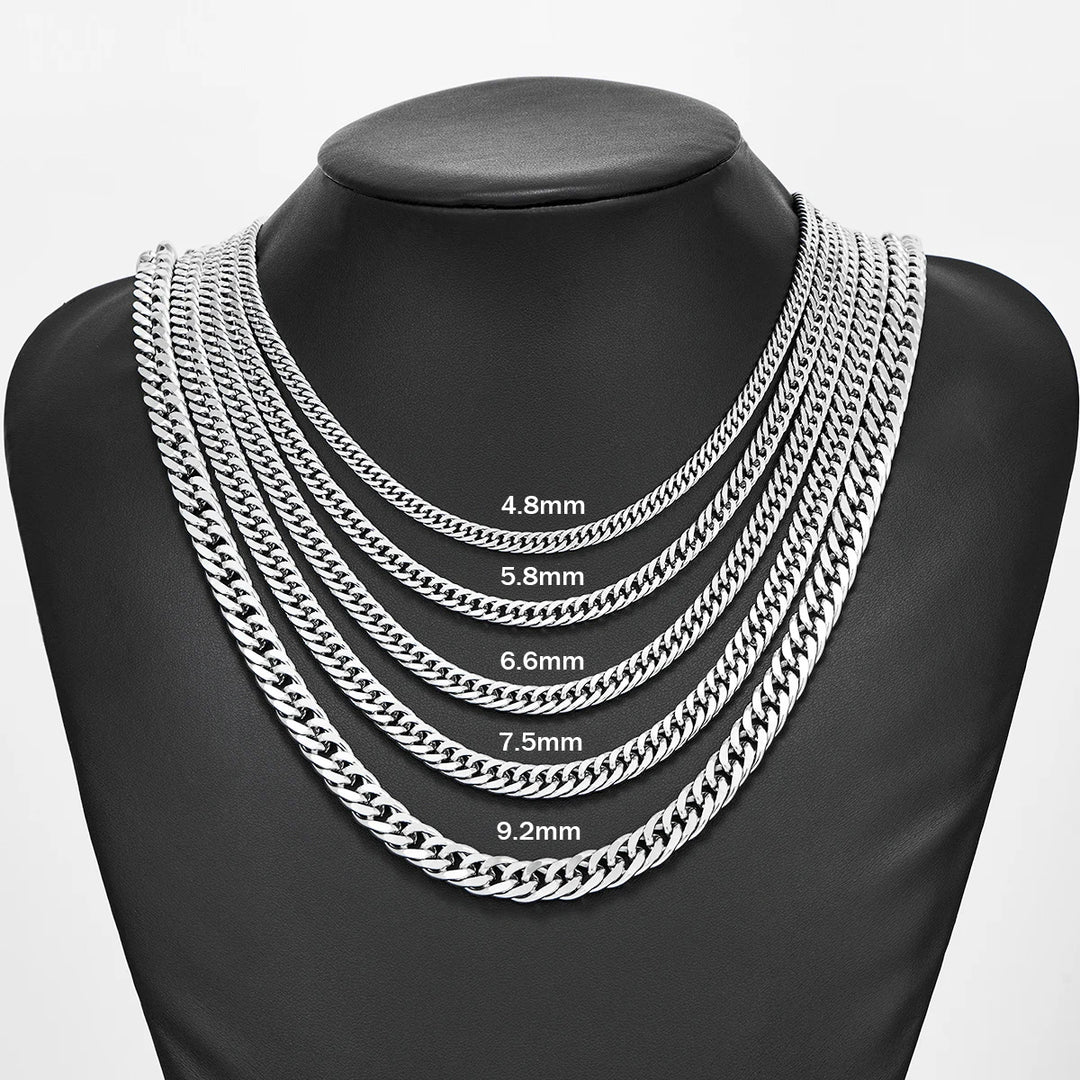 Stainless Steel Cuban Link Chains – Various Sizes