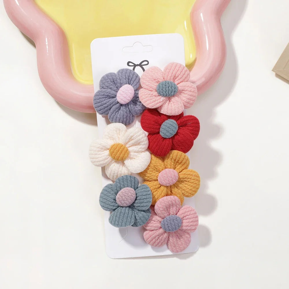 Children's Flower Hair Clip Set