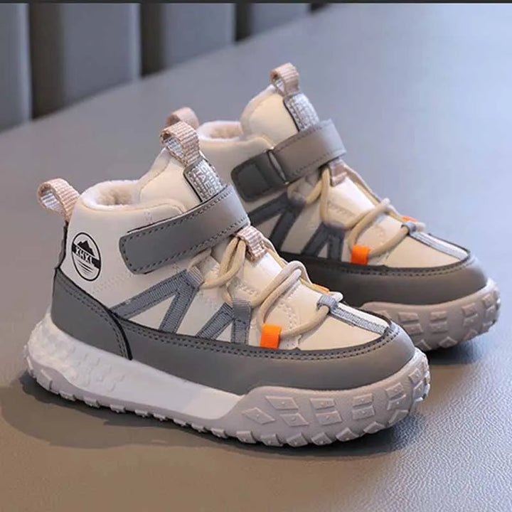 Children's Sneakers Autumn Winter Boys Sport Shoes Girls Plush Cashmere Warm Lined Casual Shoes Studnet Shoes Teen Running Flats