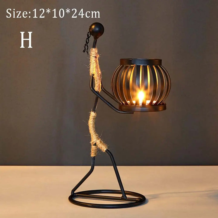 Abstract Iron Candle Holder