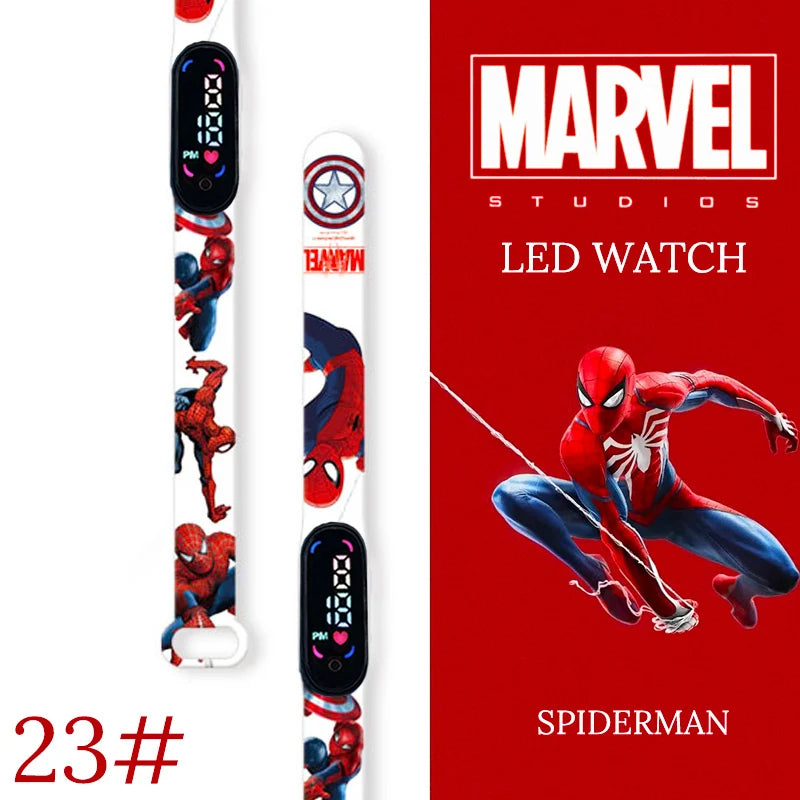 MINISO Spiderman Kids Digital Watch - Waterproof LED Sport Wristband