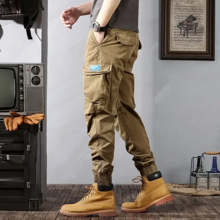 Trekking Autumn Male Trousers Motorcycle Khaki Brown Men's Cargo Pants Biker Nylon Cotton With Wholesale High Quality Street