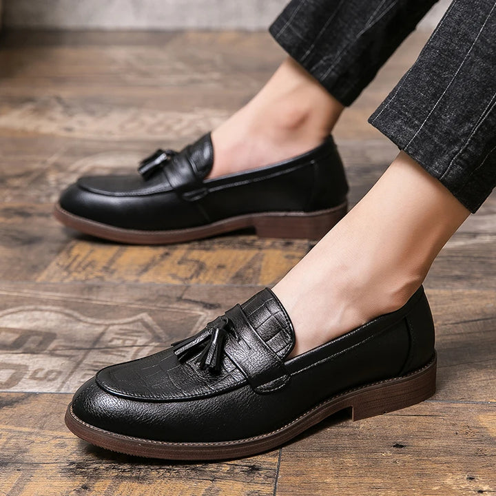 Leather Casual Loafers – Men's Slip-On Dress Shoes