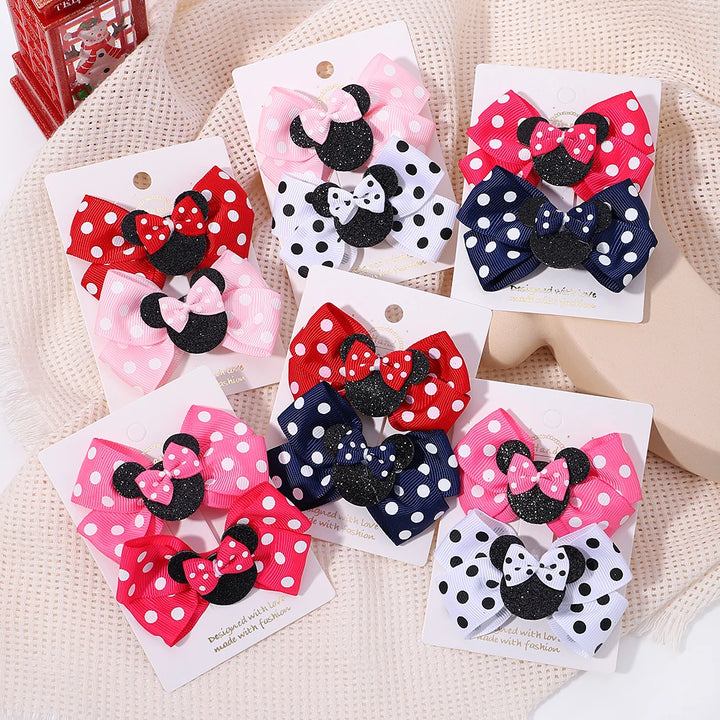 Polka Dot Bow Hair Clips – Toddler Accessories