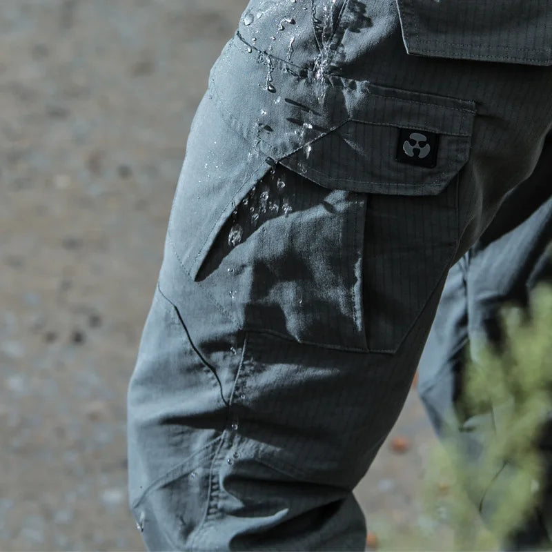 Men's Tactical Cargo Pants - Waterproof, Multi-Pocket, Durable Outdoor Combat Work Trousers