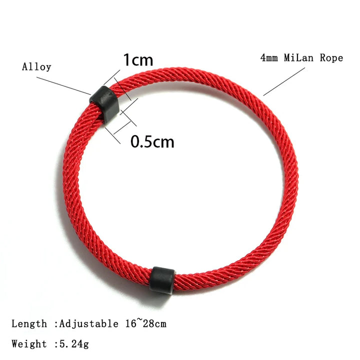 Fashion Mens Bracelet Set 2pcs Sliding Adjustable Lucky Red Thread Braslet Accesorios Hombre Gifts For Him Armband Herren Joias