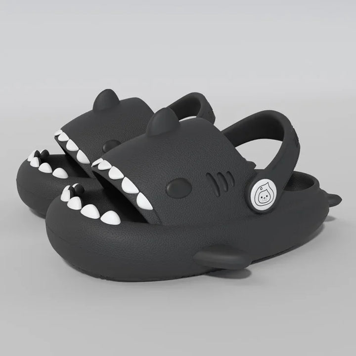 Three-dimensional Children's Shark Hole  Shoes Summer Home Baby Non Slip Platform Sandals Cute Cartoon Soft Sole Kids Slippe