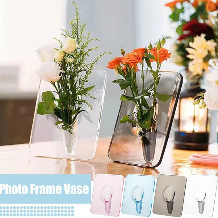 Transparent Picture Frame Vase – Creative Art Decor