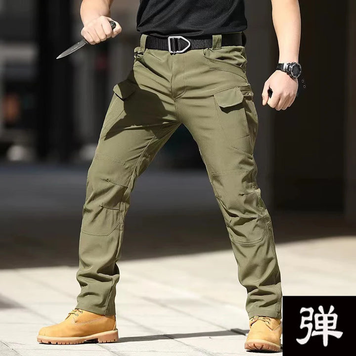 Men's Spring Fall Autumn Elastic Tactical Pants Camping Hiking Fishing Trekking Climbing Outdoor Cargo Trousers Quick Dry Sports