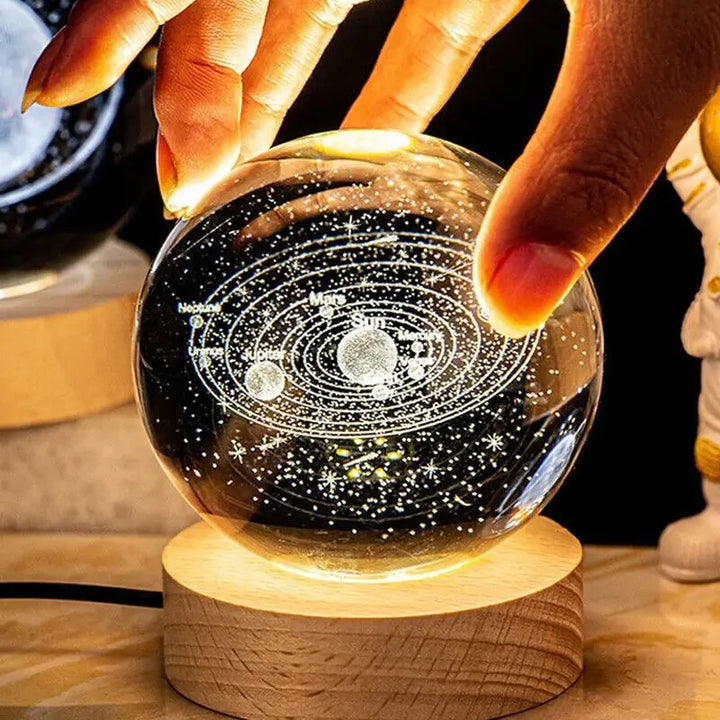 3D Galaxy Crystal Lamp