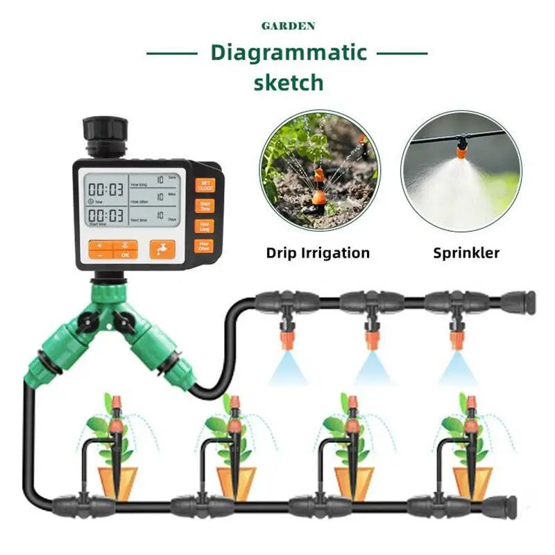 IP65 Programmable Garden Watering Timer Automatic Watering Irrigation Programmer For Greenhouse Drip Water System Controller