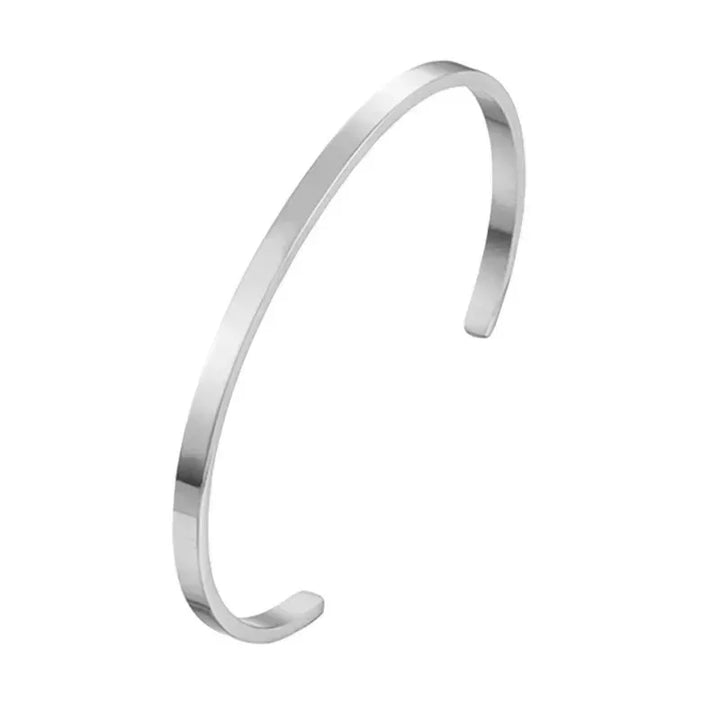 Simple Twisted Open Bangles – Stainless Steel Cuff Bracelet