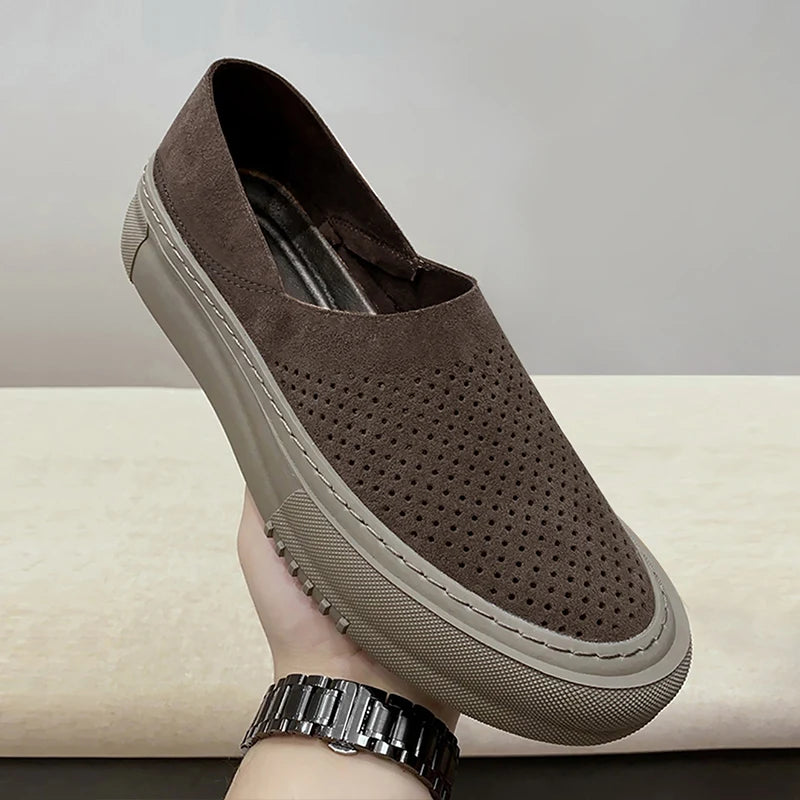 Soft Surface Breathable 2024 New Slip-On Beanie Shoes Driving Casual Men's Lazy Loafers Comfortable and Versatile Men's Shoes Trendyy and Fashionable