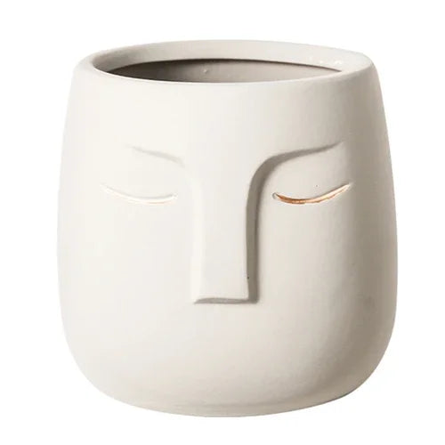 European Face Ceramic Planter