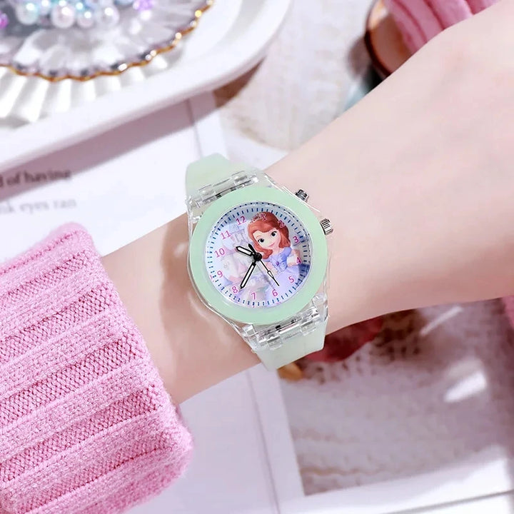 MINISO Disney Frozen LED Watch - Glowing Kids Quartz Wristwatch