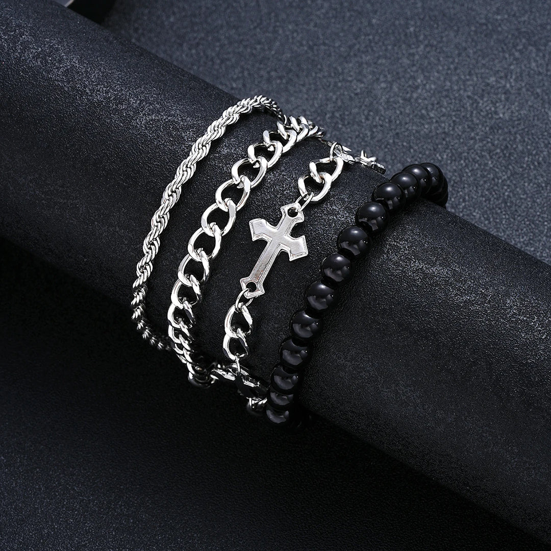 Stainless Steel Bracelet Set – Punk Fashion