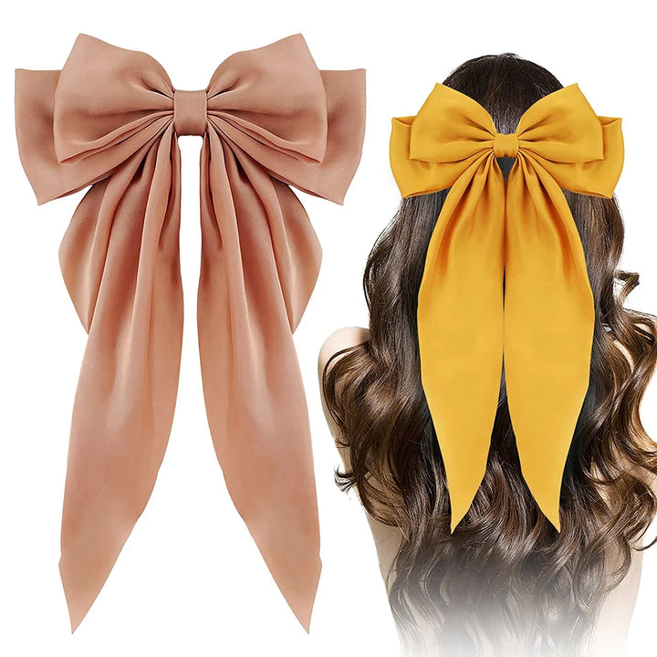 Elegant Bow Ribbon Hair Clip – Satin Bowknot Hairpin