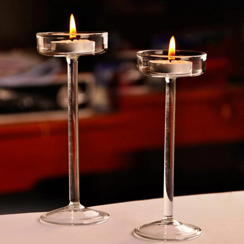 Glass Candle Holder Set – Tealight Home & Party Decor