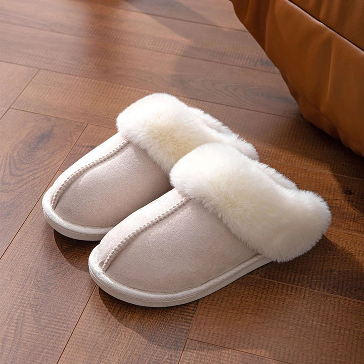 Winter Warm Fur Slippers – Women's Fluffy Home Slides